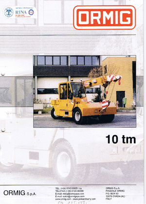 Endüstriyel mobil vinçler ORMIG 10 tm