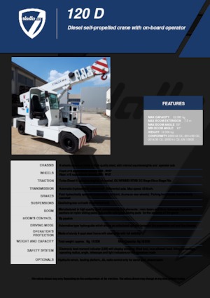 Endüstriyel mobil vinçler Valla 120 D 