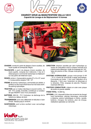 Industrial mobile cranes Valla 120 E 