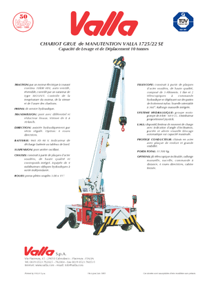 Industrial mobile cranes Valla 1725-22 SE