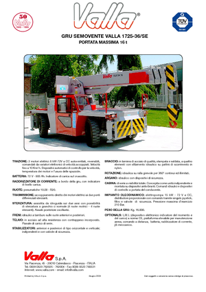 Industrial mobile cranes Valla 1725-36 SE