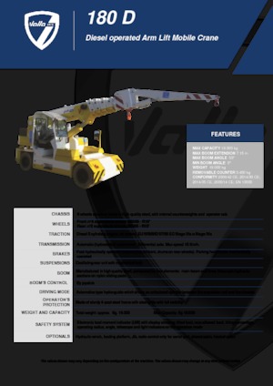 Industrial mobile cranes Valla 180 D 