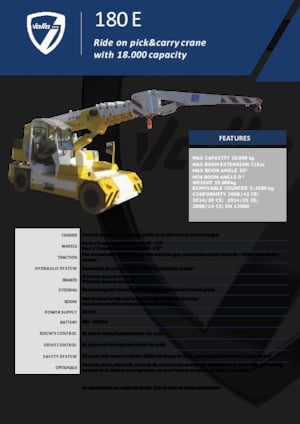 Industrial mobile cranes Valla 180 E 