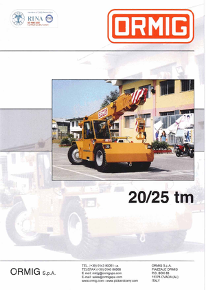 Endüstriyel mobil vinçler ORMIG 20 tm