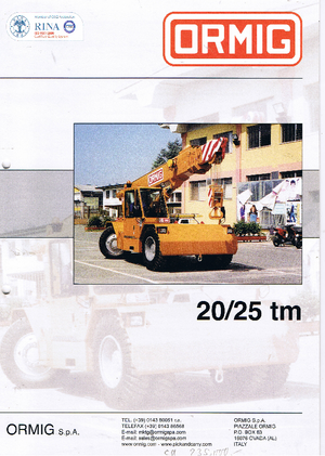 Endüstriyel mobil vinçler ORMIG 20 tm