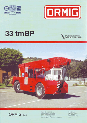 Industrial mobile cranes ORMIG 33 tmBP