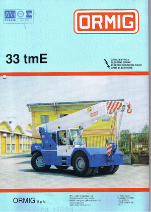 Industrial mobile cranes ORMIG 33 tm E