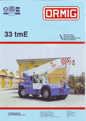 Industrial mobile cranes ORMIG 33 tm E