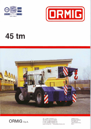 Industrial mobile cranes ORMIG 45 tm