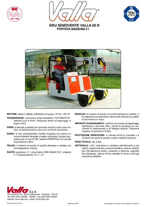 Industrial mobile cranes Valla 50 D 