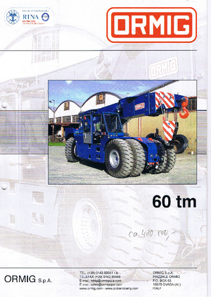 Industrial mobile cranes ORMIG 60 tm