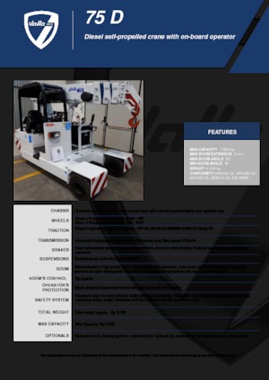 Industrial mobile cranes Valla 75 D 