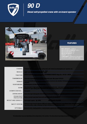 Endüstriyel mobil vinçler Valla 90 D 