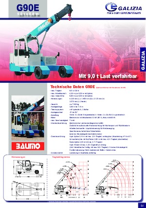 Endüstriyel mobil vinçler Galizia G 90