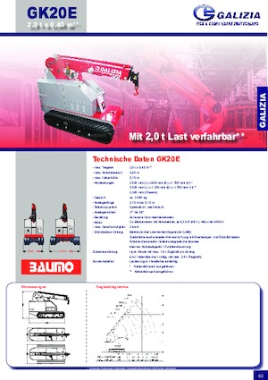 Industrial mobile cranes Galizia GK 20 E