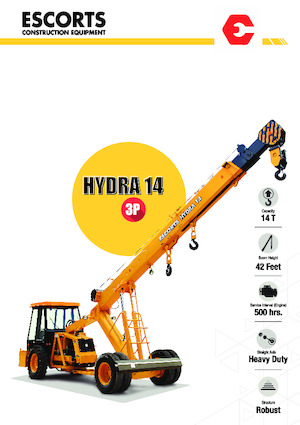 Industrial mobile cranes Escorts Hydra 14 3P