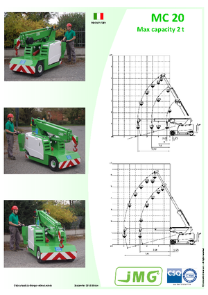 Endüstriyel mobil vinçler JMG MC 20