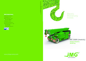 Endüstriyel mobil vinçler JMG MC 250S
