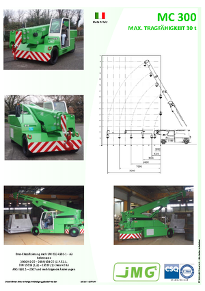 Endüstriyel mobil vinçler JMG MC 300