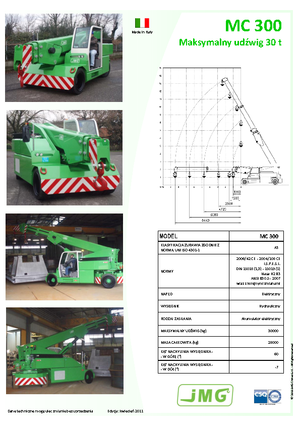 Endüstriyel mobil vinçler JMG MC 300
