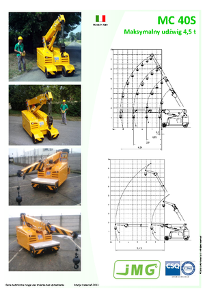 Industrial mobile cranes JMG MC 40 S