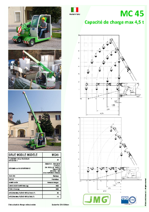 Industrial mobile cranes JMG MC 45