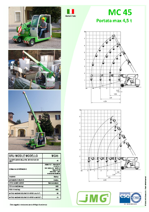 Industrial mobile cranes JMG MC 45