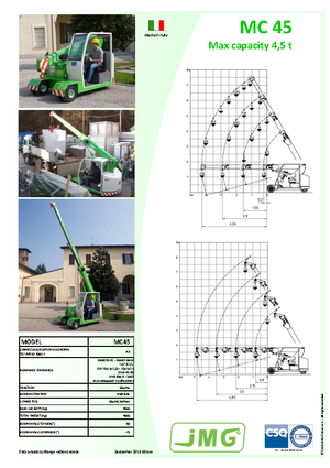 Industrial mobile cranes JMG MC 45