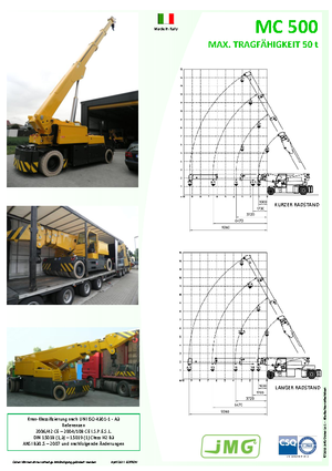 Industrial mobile cranes JMG MC 500