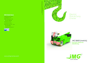 Endüstriyel mobil vinçler JMG MC 580S