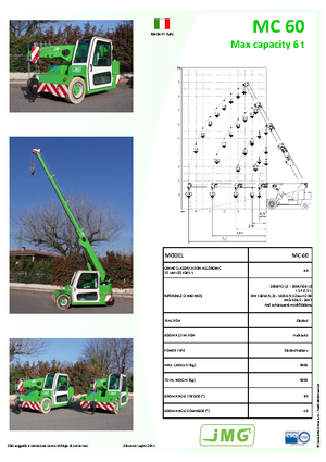 Industrial mobile cranes JMG MC 60