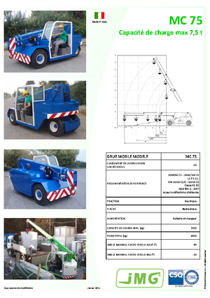 Industrial mobile cranes JMG MC 75