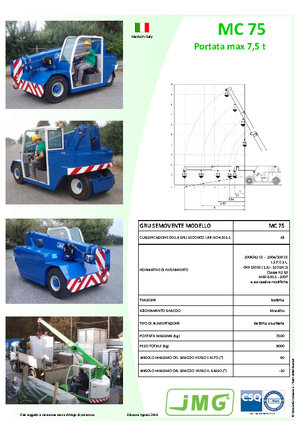 Industrial mobile cranes JMG MC 75