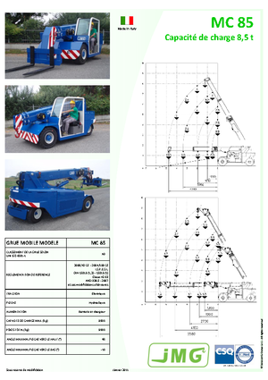 Endüstriyel mobil vinçler JMG MC 85
