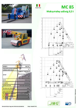 Industrial mobile cranes JMG MC 85