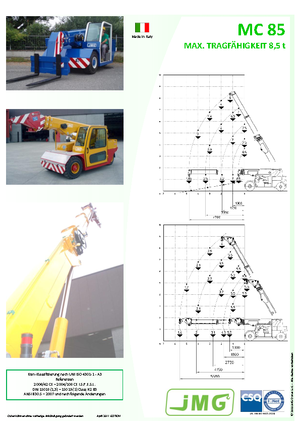 Industrial mobile cranes JMG MC 85