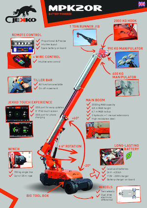 Industrial mobile cranes Jekko MPK20R