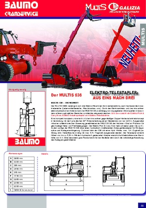 Endüstriyel mobil vinçler Galizia Multis 636