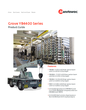 Industrial mobile cranes Grove YB4409XL
