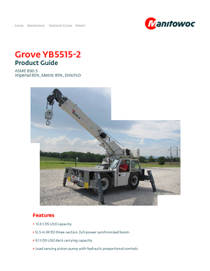 Endüstriyel mobil vinçler Grove YB5515-2