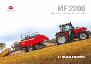 Büyük kare balyalayıcı + yüksek yoğunluklu balya makineleri Massey Ferguson MF 2290TP