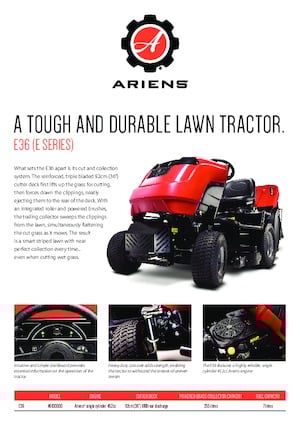 Binilebilir Çim Biçme Makineleri ve Bahçe Traktörleri Ariens E36