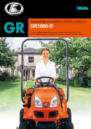 Riding Lawn Mowers and Garden Tractors Kubota GR1600-II 