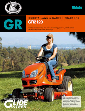Riding Lawn Mowers and Garden Tractors Kubota GR2120 R