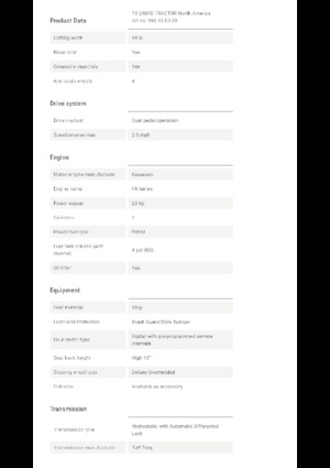 Riding Lawn Mowers and Garden Tractors Husqvarna TS 248XD