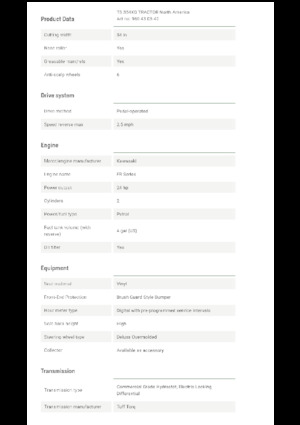 Riding Lawn Mowers and Garden Tractors Husqvarna TS 354XD