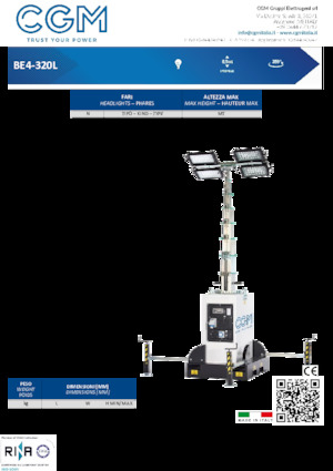 Aydınlatma Kuleleri CGM BE4-320L
