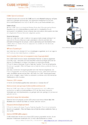 Aydınlatma Kuleleri Generac Mobile Cube Hybrid