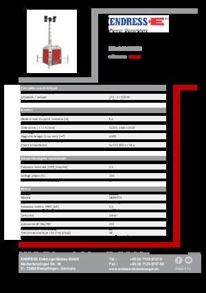 Light Towers Endress EFA 840 S4 320