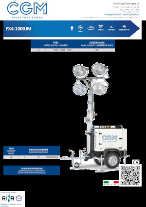 Aydınlatma Kuleleri CGM FX4-1000JM